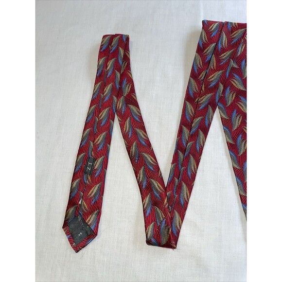 Levy’s Dress Tie Men’s Size 58” Red Floral 100% Silk Designer - Picture 5 of 12